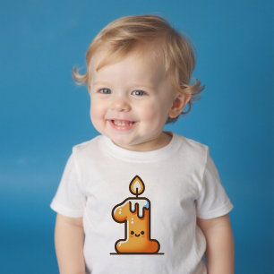 T-shirt Pour Bébé Un an de naissance à Cute Kawaii