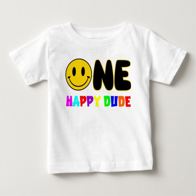 T-shirt Pour Bébé Un an mec (Devant)