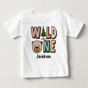 T-shirt Pour Bébé Un animal sauvage de la jungle 1er anniversaire