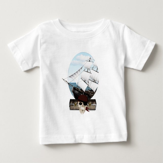 T-shirt Pour Bébé Un bateau pirate (Devant)