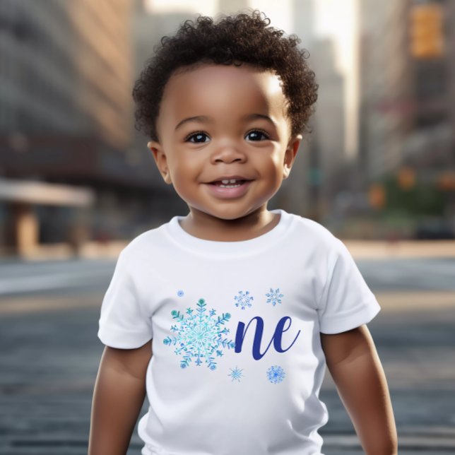T-shirt Pour Bébé Un bébé flocon bleu Noël (Créateur téléchargé)