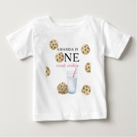 Un biscuit doux et le lait fille premier anniversa
