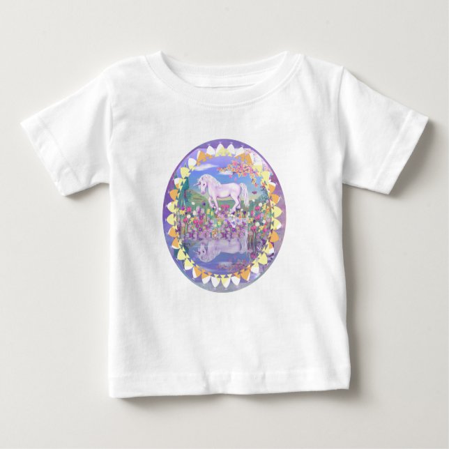 T-shirt Pour Bébé Un bodysuit de bébé violet paradis (Devant)
