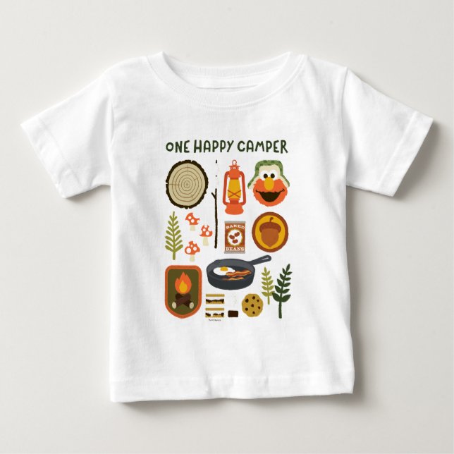 T-shirt Pour Bébé Un Camper Heureux (Devant)