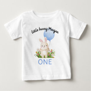 T-shirt Pour Bébé Un Certain Lapin a un an Simple Garçon Mignon 1er 