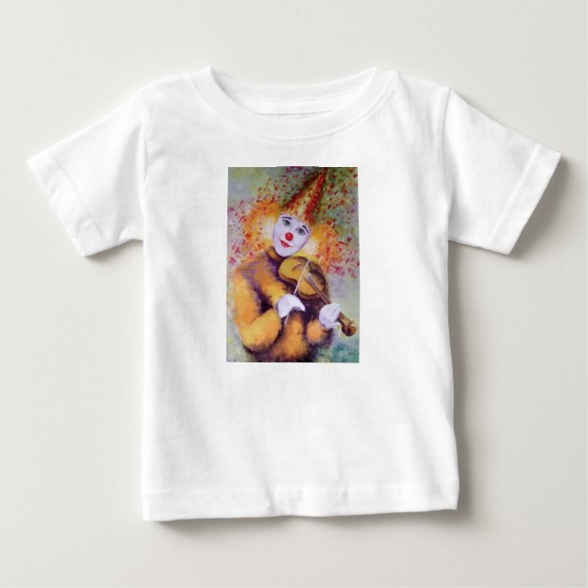 T-shirt Pour Bébé Un clown doux jouant du violon (Devant)
