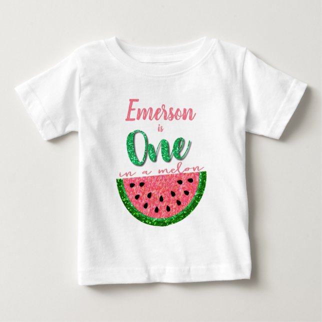 T-shirt Pour Bébé Un dans un melon, Watermelon sur place, Anniversai (Devant)