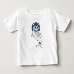 T-shirt Pour Bébé Un dauphin en tant qu'astronaute en costume