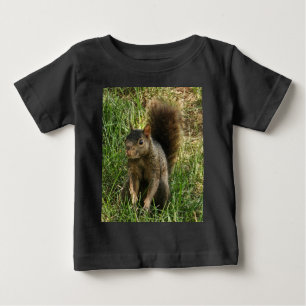 T-shirt Pour Bébé Un écureuil noir
