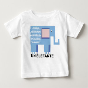 T-shirt Pour Bébé Un Elefante en espagnol cri rime