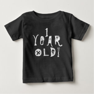 T-shirt Pour Bébé Un enfant d'un an mignon crâne de bébé rock