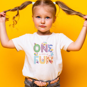 T-shirt Pour Bébé Un est beaucoup de plaisir, Floral Printemps 1er
