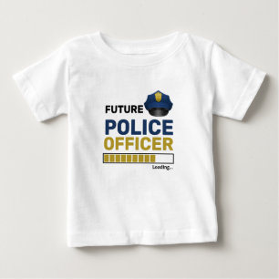 T-shirt Pour Bébé Un futur policier Chargement amusant Personnalisé