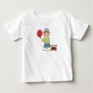 T-shirt Pour Bébé Un garçon de 1 an et son chien