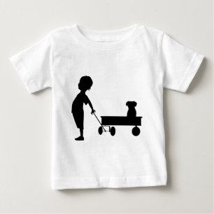 T-SHIRT POUR BÉBÉ UN GARÇON SON WAGON ET SON CHIEN