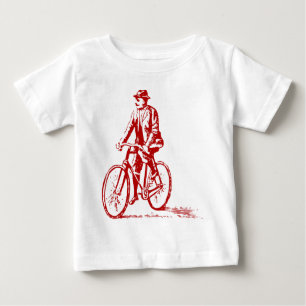T-shirt Pour Bébé Un homme en vélo - Ruby Red