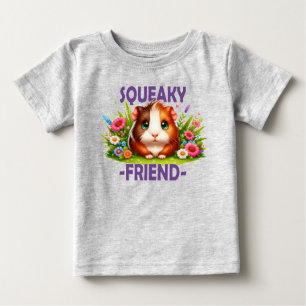 T-shirt Pour Bébé Un jeu de mot pour ami. Bébé mignon Guinée Pig des