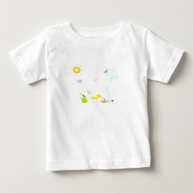 T-shirt Pour Bébé Un jour au printemps (Devant)