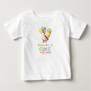 T-shirt Pour Bébé Un joyeux anniversaire pour le petit garçon bleu d