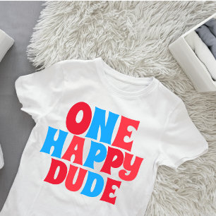 T-shirt Pour Bébé Un joyeux Dude Tropical Été 1er Anniversaire Fête