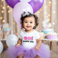 Un joyeux Gal 1er Anniversaire rose Smiley