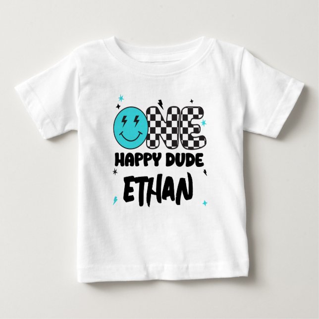 T-shirt Pour Bébé Un joyeux mec 1ère chemise d'anniversaire (Devant)