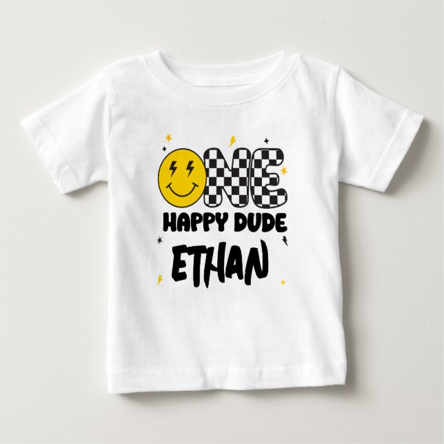 T-shirt Pour Bébé Un joyeux mec 1ère chemise d'anniversaire (Devant)