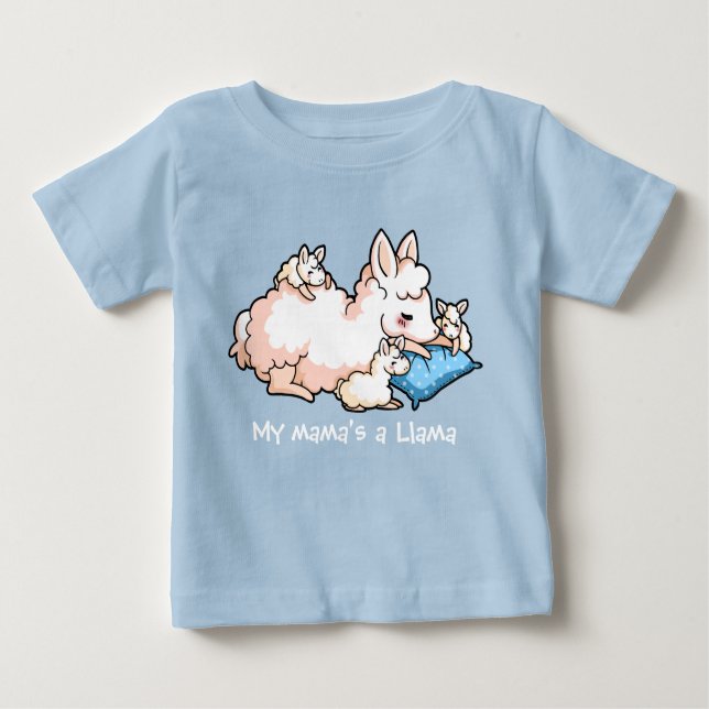 T-shirt Pour Bébé Un lama de ma maman (Devant)