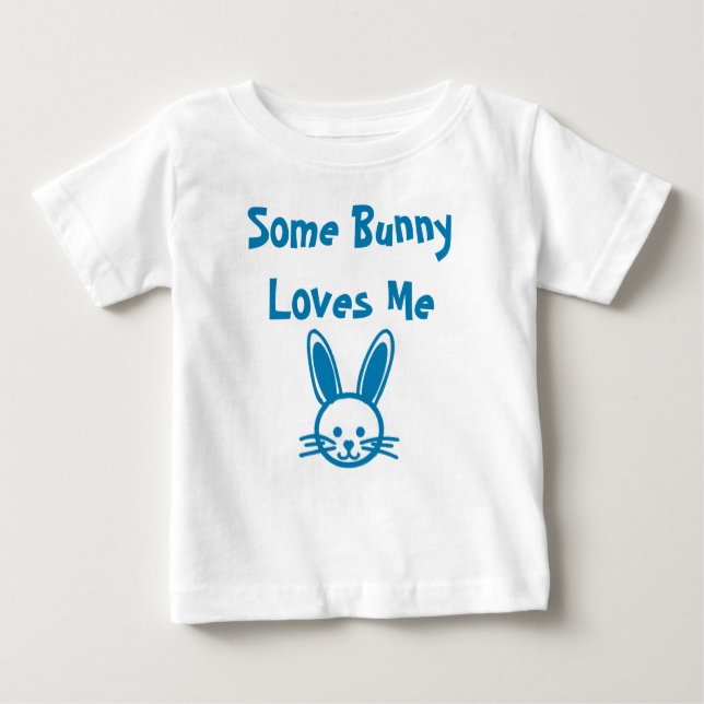 T-shirt Pour Bébé Un Lapin M'Aime (Devant)