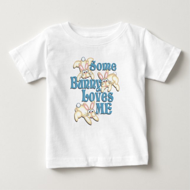 T-shirt Pour Bébé Un Lapin M'Aime (Devant)