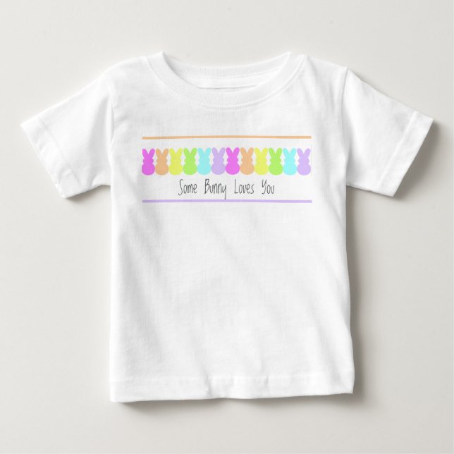 T-shirt Pour Bébé Un Lapin T'Aime (Devant)