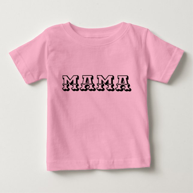 T-shirt Pour Bébé Un « MAMA » typographique simple mais profond  (Devant)