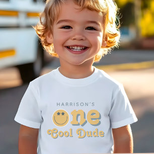 T-shirt Pour Bébé Un mec cool Garçons Rétro 1er anniversaire