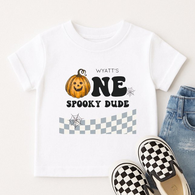 T-shirt Pour Bébé Un mec effrayant pour Halloween 1er anniversaire (Créateur téléchargé)