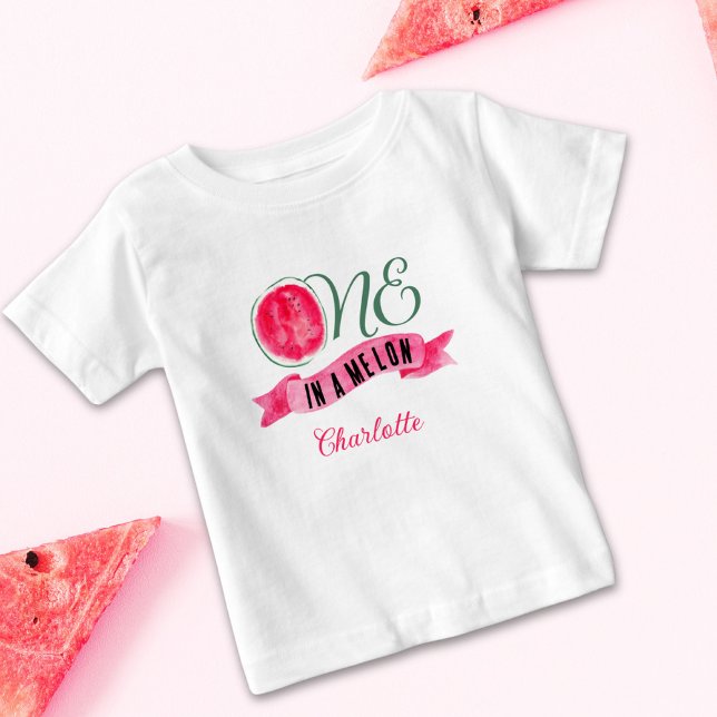 T-shirt Pour Bébé Un melon pour un premier anniversaire Pastèque (Créateur téléchargé)