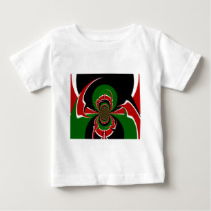 T-shirt Pour Bébé Un Motif du drapeau kényan dynamique : un art puis
