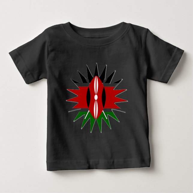 T-shirt Pour Bébé Un Motif kenyan dynamique : un art 18 étoiles (Devant)