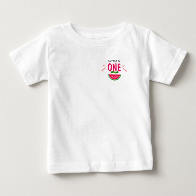 T-shirt Pour Bébé Un Nom Dans Un Melon (Devant)