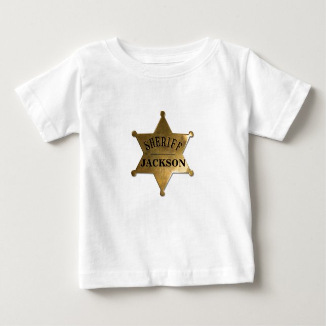 T-shirt Pour Bébé Un nouveau shérif de Lil' en ville (Devant)