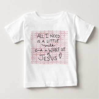 T-shirt Pour Bébé Un peu de lait et tout un tas de Jésus Baby Romper