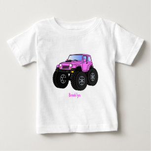 T-shirt Pour Bébé Un Pink Monster Cartoon