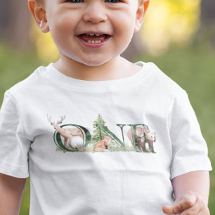 T-shirt Pour Bébé Un premier anniversaire Bois Ours Bois