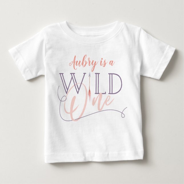 T-shirt Pour Bébé Un premier anniversaire sauvage (Devant)