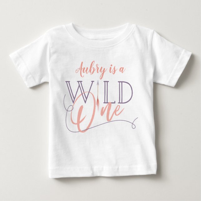 T-shirt Pour Bébé Un premier anniversaire sauvage (Devant)