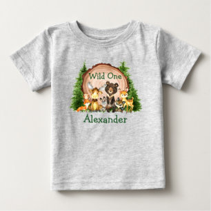 T-shirt Pour Bébé Un premier anniversaire sauvage Forêt rustique An