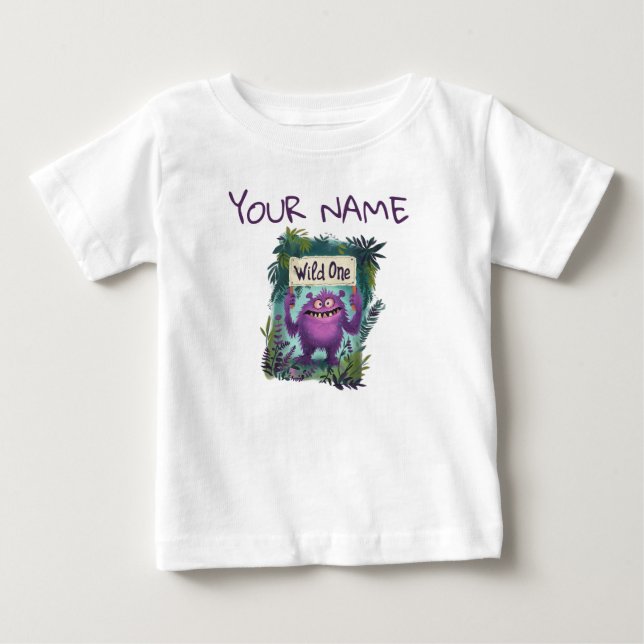 T-shirt Pour Bébé Un sauvage (Devant)