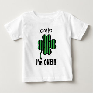 T-shirt Pour Bébé Un shamrock chanceux V10 de ęr anniversaire d'an