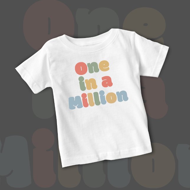 T-shirt Pour Bébé Un sur un million - T-shirt bébé | DP7Art (birthday gift, unique t shirt, for kids, imperials, colorful, white t shirt, unique gift, million. )