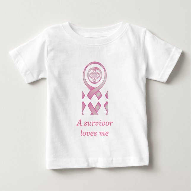 T-shirt Pour Bébé Un survivant m'aime (Devant)