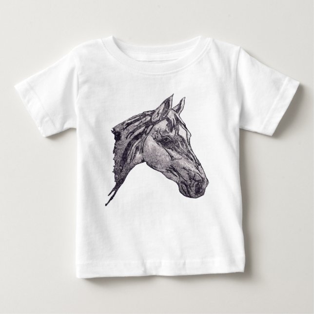 T-shirt Pour Bébé Une beauté équine (Devant)
